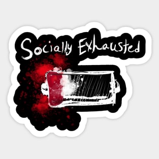 Socially Exhausted - Introvert Low Battery Sticker